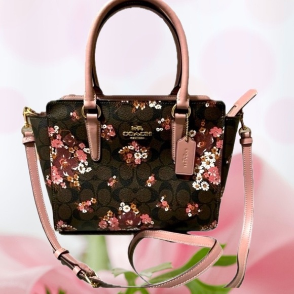 Coach Handbags - Coach New York Crossbody Sig Medley Bouquet Over Shoulder Handle Purse